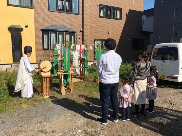 地鎮祭に出席しました。（弘前市中野）