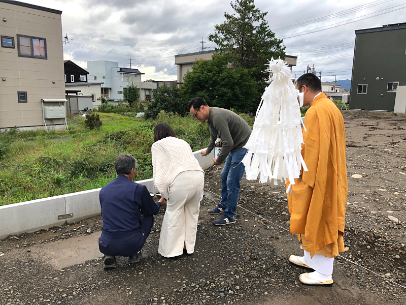 地鎮祭に出席しました。(弘前市一町田)