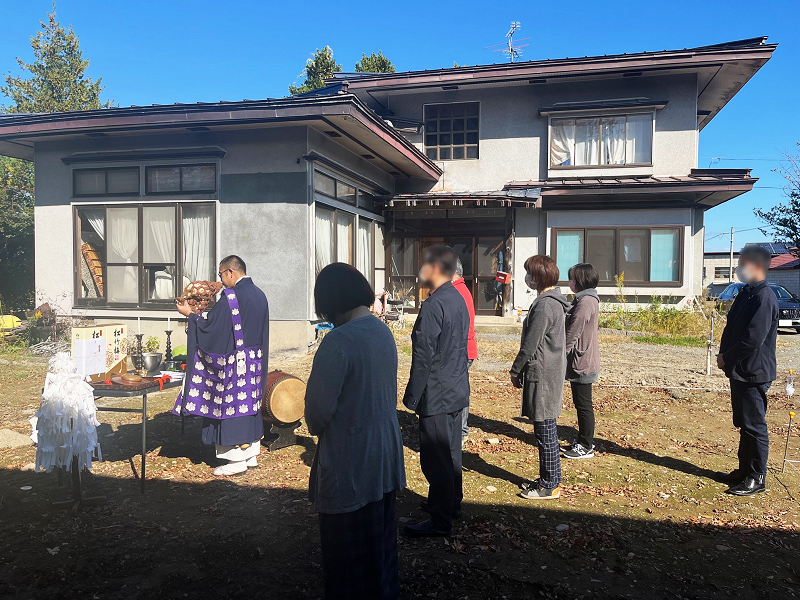 地鎮祭に出席しました。(弘前市新里)